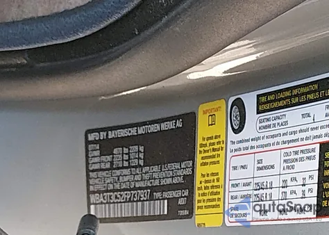 2015 BMW 435I z USA, uszkodzony, nr VIN WBA3T3C52FP737937